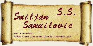 Smiljan Samuilović vizit kartica